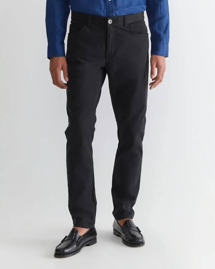 Sportscraft Tapered Bedford Jean Black Men Pants