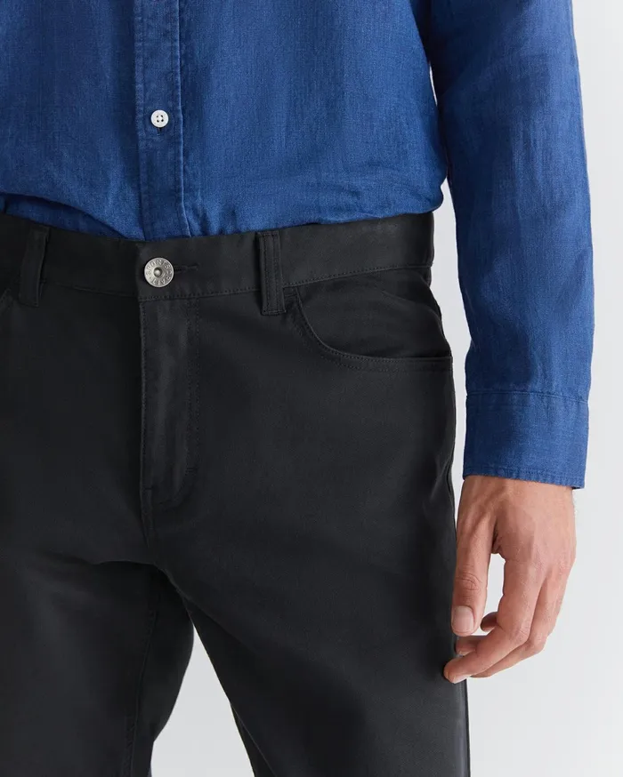 Sportscraft Tapered Bedford Jean Black Men Pants