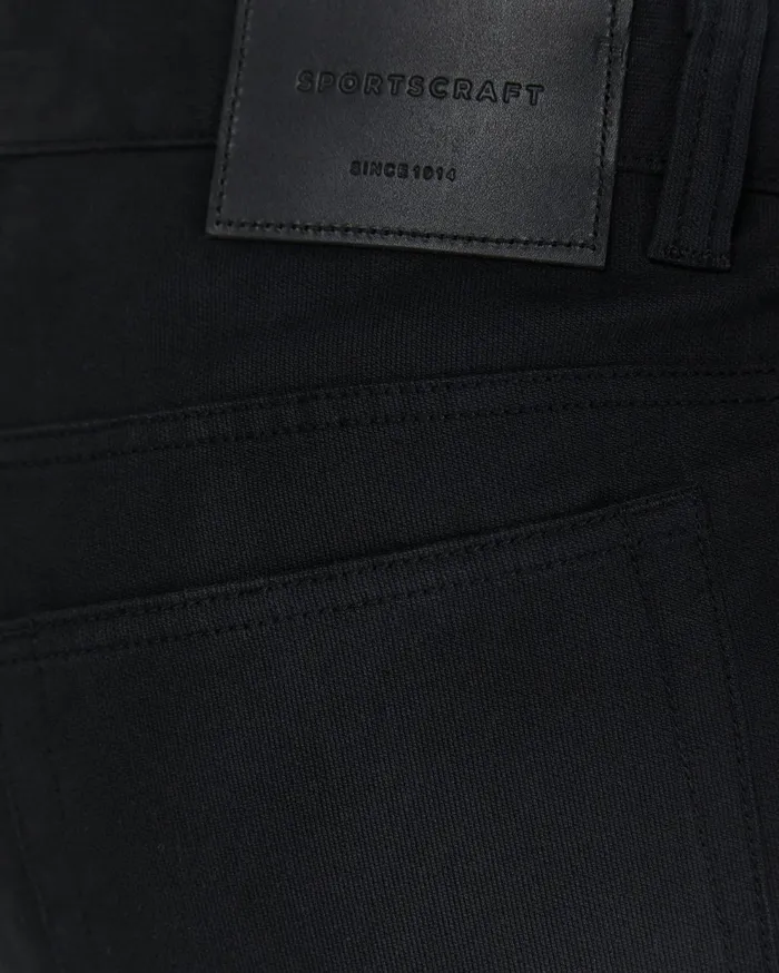 Sportscraft Tapered Bedford Jean Black Men Pants