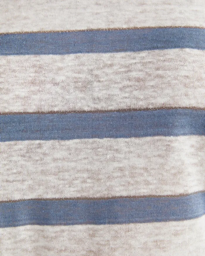 Sportscraft Tonia Stripe Linen Tee Whiteblue Women Tops and Tees