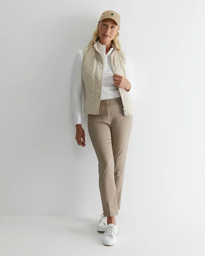 Sportscraft Vera Quilted Vest Stone Women Knits and Cardigans