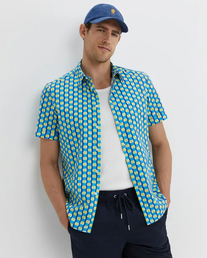 Sportscraft Wyn Short Sleeve Liberty Shirt Multi Men Shirts
