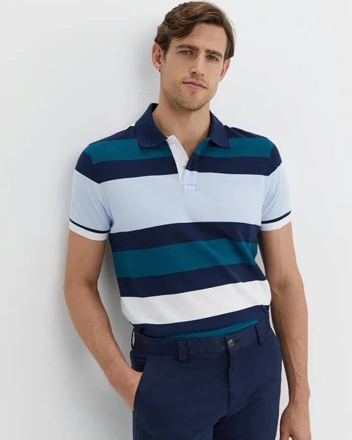 Sportscraft Yarra Polo Blue Multi Men TShirts and Polos