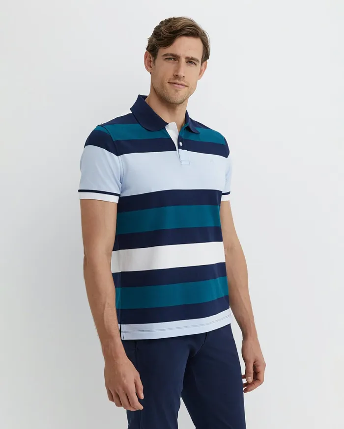 Sportscraft Yarra Polo Blue Multi Men TShirts and Polos