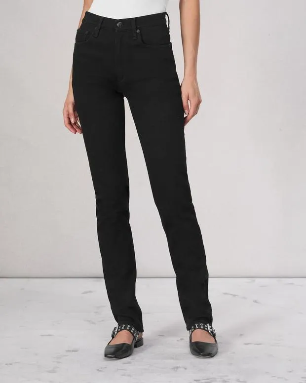 Straight and SlimJeans Women Wren Full Length Straight Jean Black rag and bone