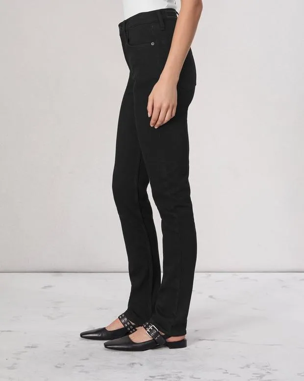 Straight and SlimJeans Women Wren Full Length Straight Jean Black rag and bone
