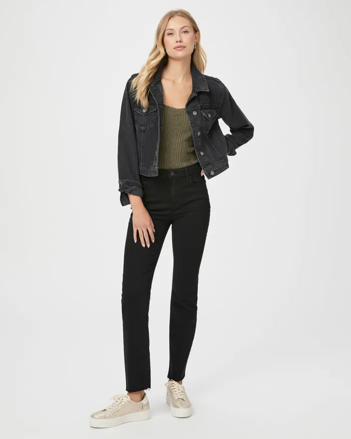 Straight Cindy Straight Jean 8211 Black Shadow PAIGE Women