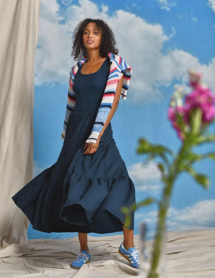 Sundry Clothing Dresses Women Women039s Mixed Media Dress In Deep Navy Deep Navy Sundry Clothing Dresses Women Women039s Mixed Media Dress In Deep Navy Deep Navy