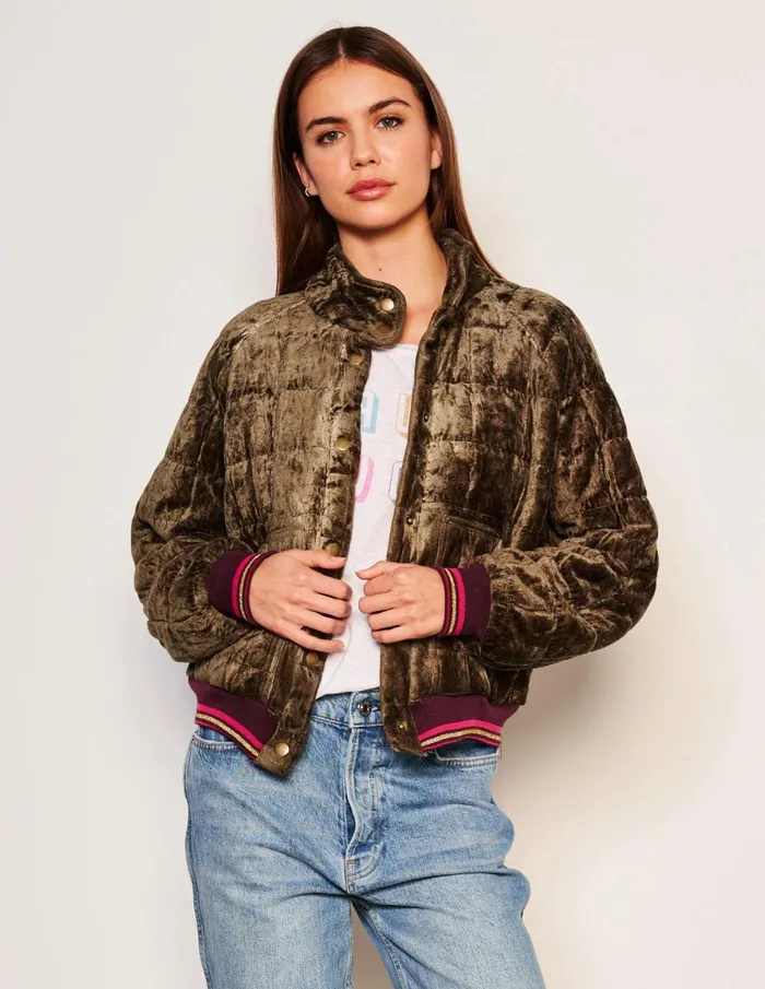 Sundry Clothing Jackets Women Women039s Quilted Bomber In Fern Fern