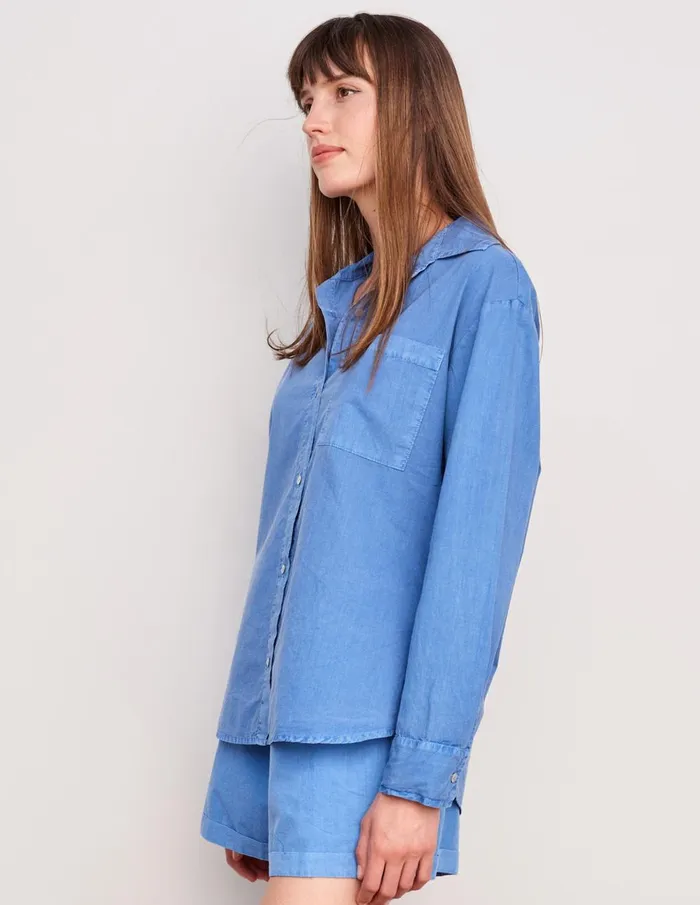 Sundry Clothing Shirting Women Women039s Voile Button Down In Pigment Azure Pigment Azure Sundry Clothing Shirting Women Women039s Voile Button Down In Pigment Azure Pigment Azure