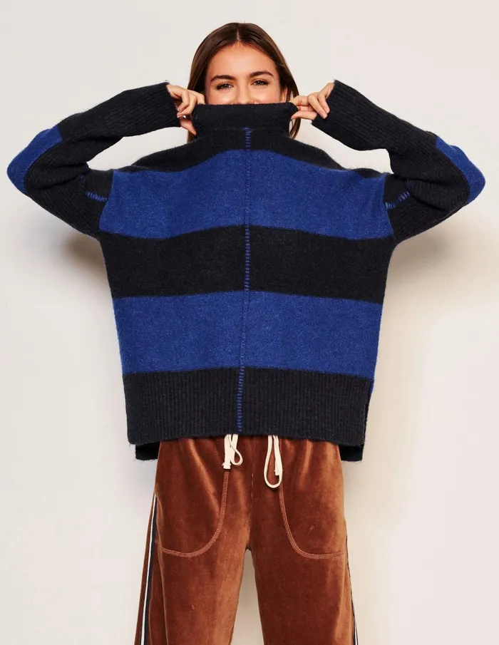 Sundry Clothing Sweaters Women Women039s Bold Stripe Tunic Sweater In Deep Navy Deep Navy Sundry Clothing Sweaters Women Women039s Bold Stripe Tunic Sweater In Deep Navy Deep Navy
