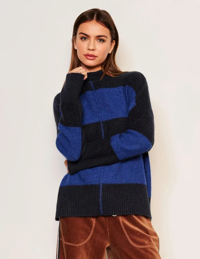 Sundry Clothing Sweaters Women Women039s Bold Stripe Tunic Sweater In Deep Navy Deep Navy Sundry Clothing Sweaters Women Women039s Bold Stripe Tunic Sweater In Deep Navy Deep Navy