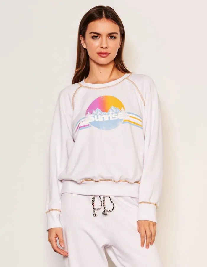 Sundry Clothing Sweatshirts Women Women039s Sunrise Raglan Sweatshirt In Optic White Optic White Sundry Clothing Sweatshirts Women Women039s Sunrise Raglan Sweatshirt In Optic White Optic White