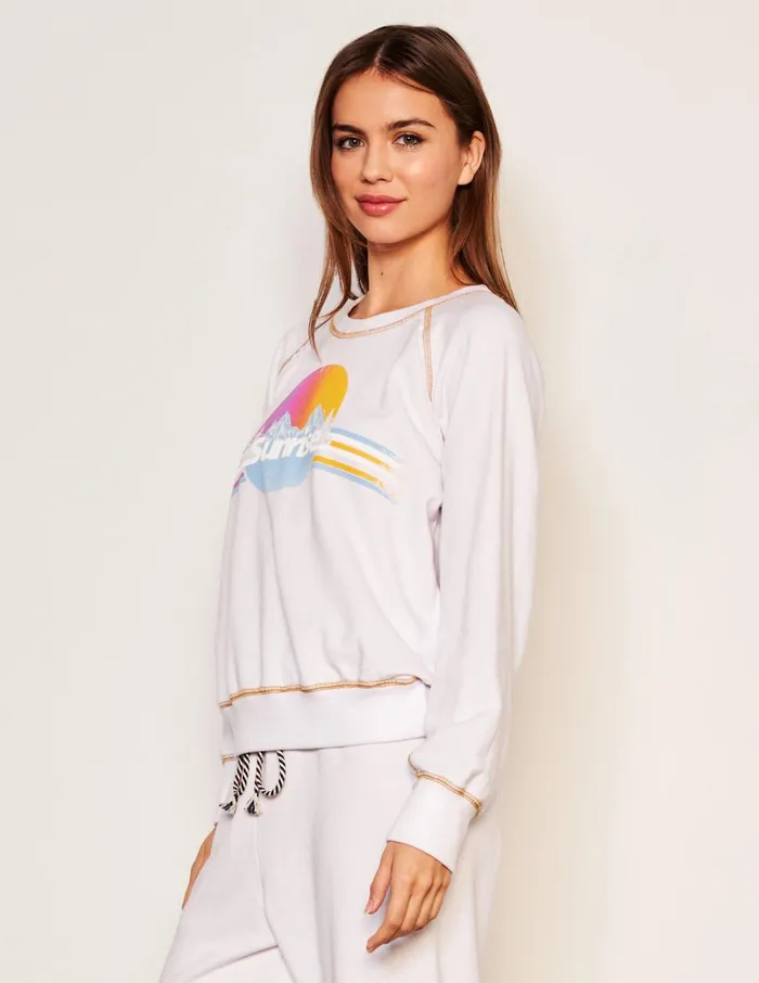 Sundry Clothing Sweatshirts Women Women039s Sunrise Raglan Sweatshirt In Optic White Optic White
