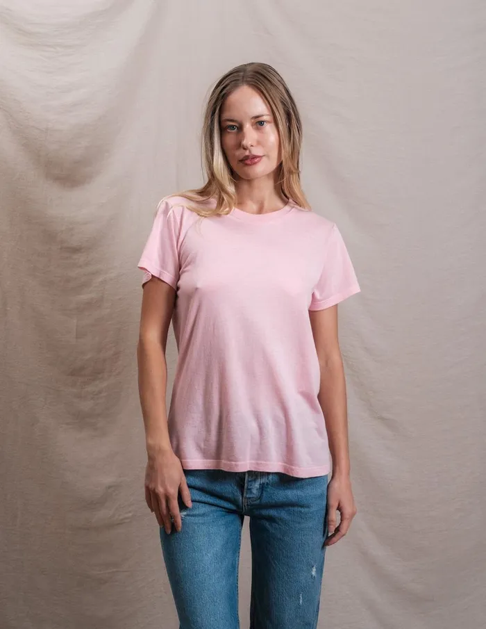 Sundry Clothing Tees Women Butter Soft Crew In Ballet Pink Ballet Pink