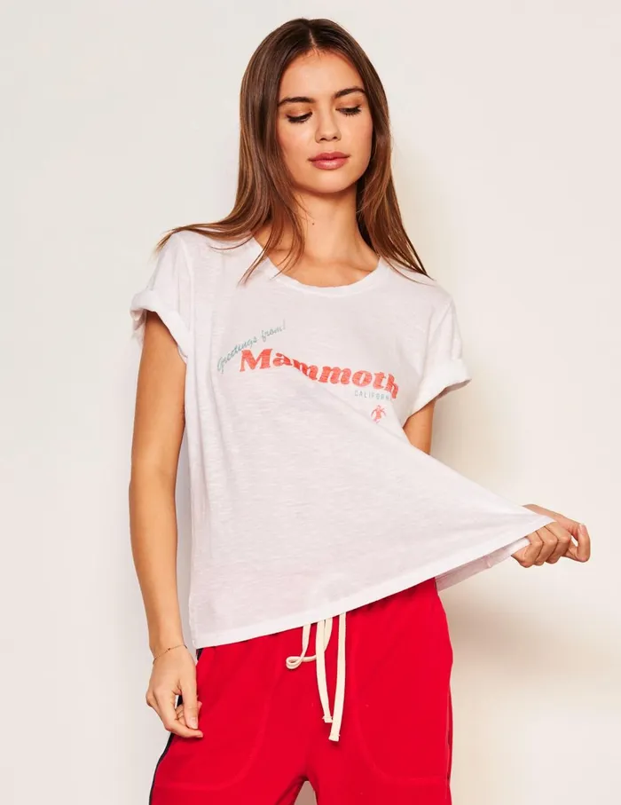 Sundry Clothing Tees Women Women039s Mammoth Rolled Sleeve Tee In Optic White Optic White Sundry Clothing Tees Women Women039s Mammoth Rolled Sleeve Tee In Optic White Optic White