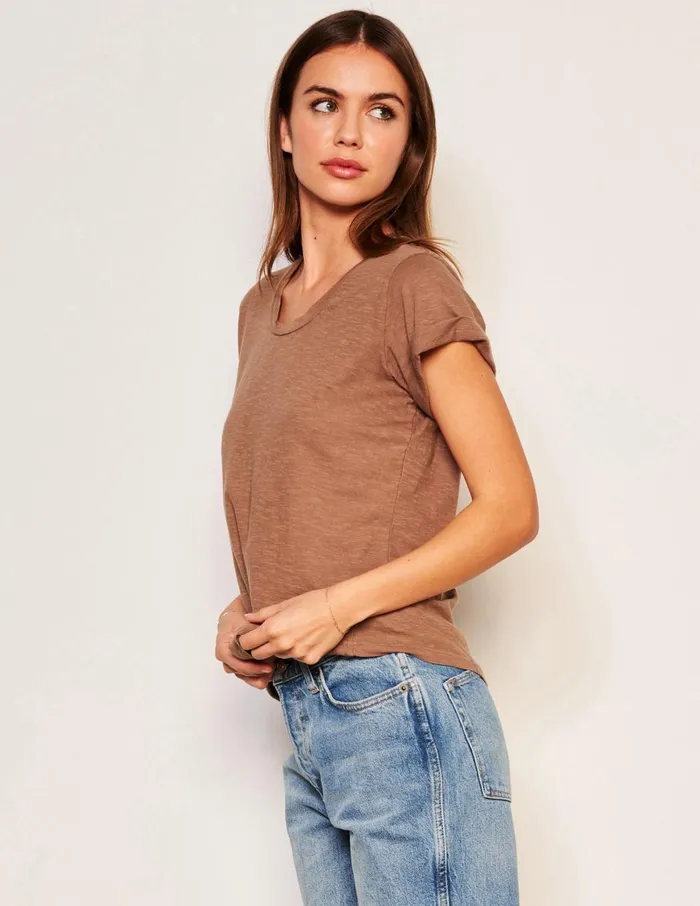 Sundry Clothing Tees Women Women039s Rolled Sleeve Tee In Taupe Taupe Sundry Clothing Tees Women Women039s Rolled Sleeve Tee In Taupe Taupe