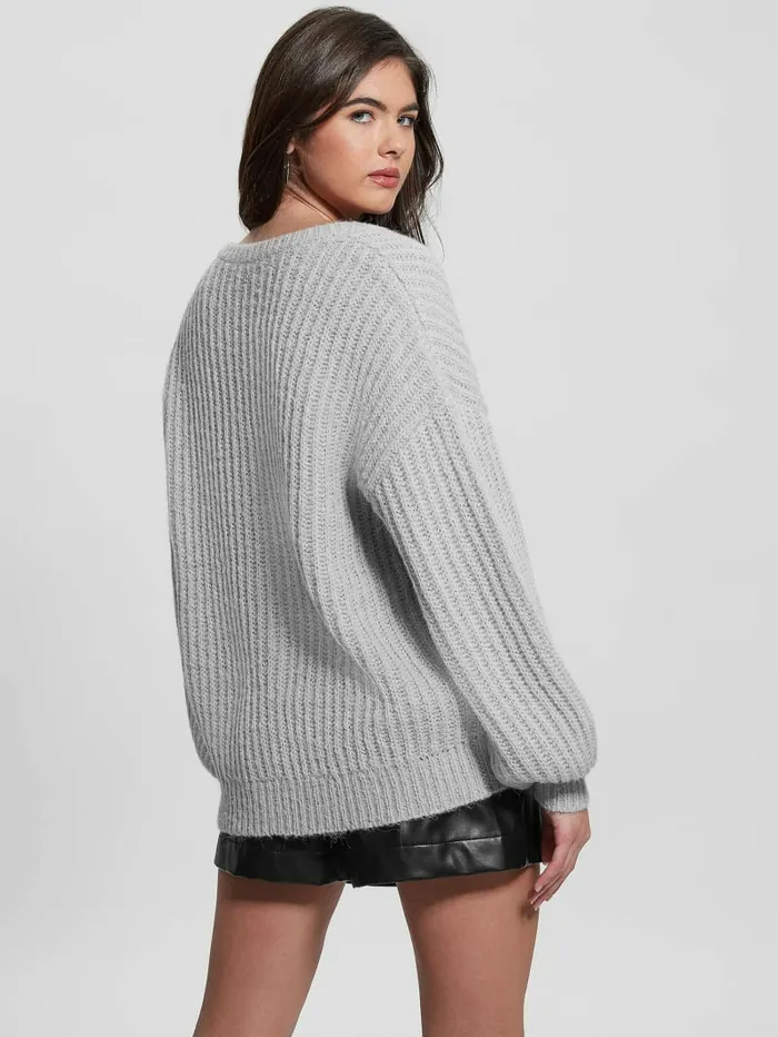 Sweaters and Knits Women Nara WoolBlend Sweater Silk Gray Multi GUESS Sweaters and Knits Women Nara WoolBlend Sweater Silk Gray Multi GUESS