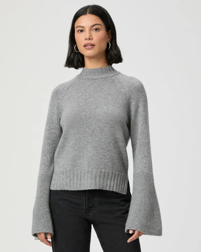 Sweaters and Sweatshirts Laurel Sweater 8211 Cloudy Heather Grey Cashmere PAIGE Women Sweaters and Sweatshirts Laurel Sweater 8211 Cloudy Heather Grey Cashmere PAIGE Women