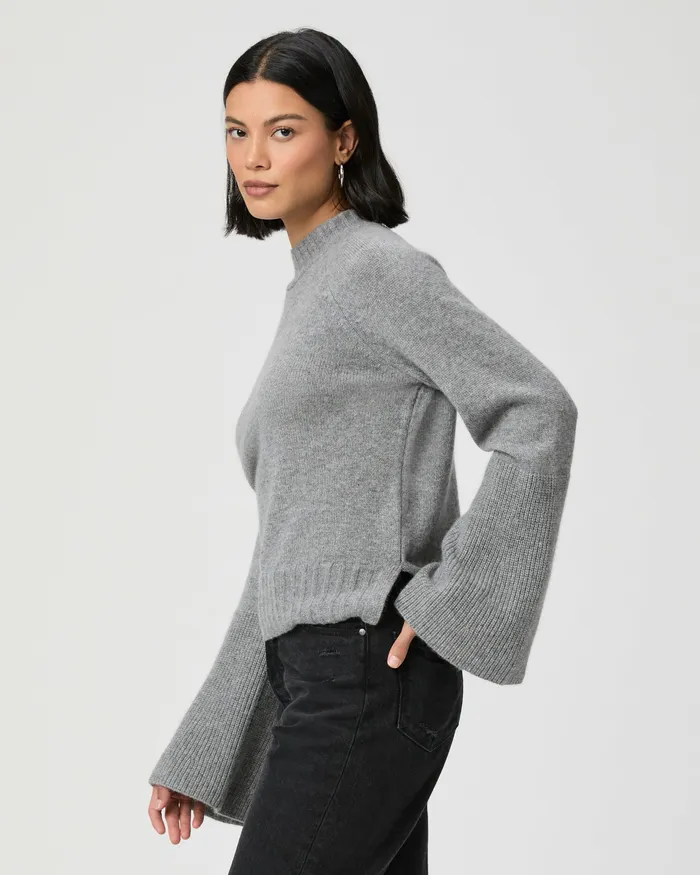 Sweaters and Sweatshirts Laurel Sweater 8211 Cloudy Heather Grey Cashmere PAIGE Women