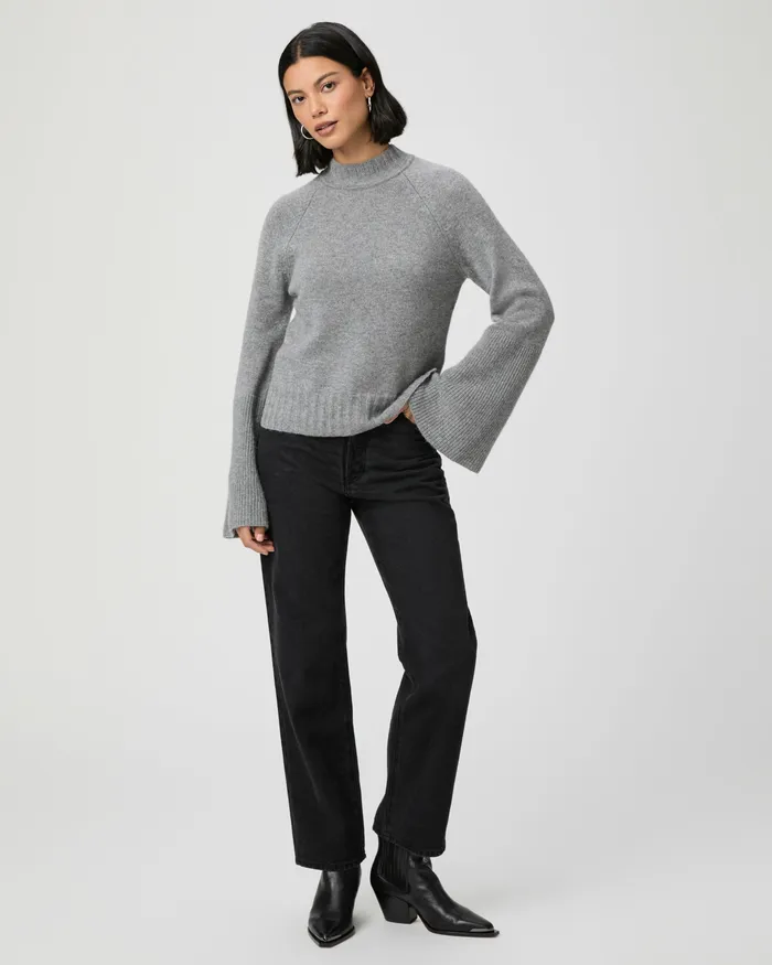 Sweaters and Sweatshirts Laurel Sweater 8211 Cloudy Heather Grey Cashmere PAIGE Women