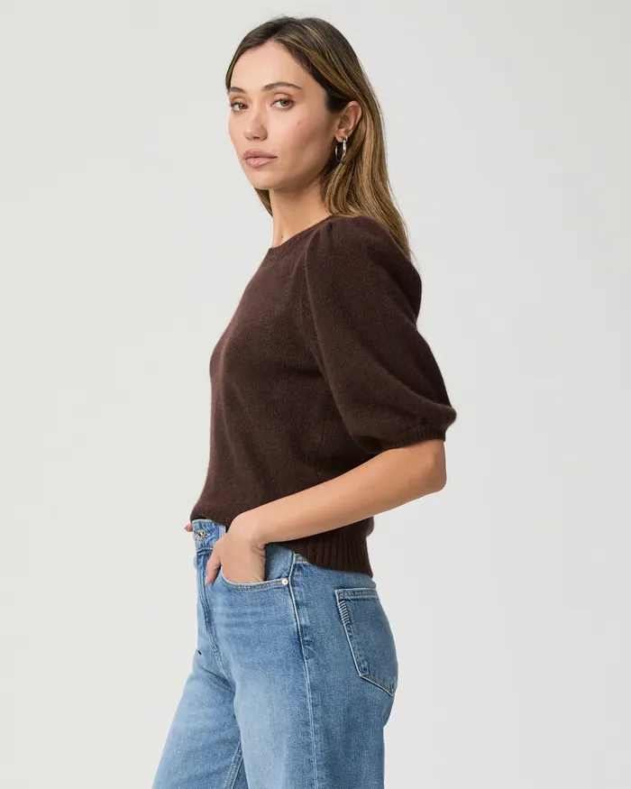 Sweaters and Sweatshirts Lucerne Top 8211 Dark Brown Cashmere PAIGE Women