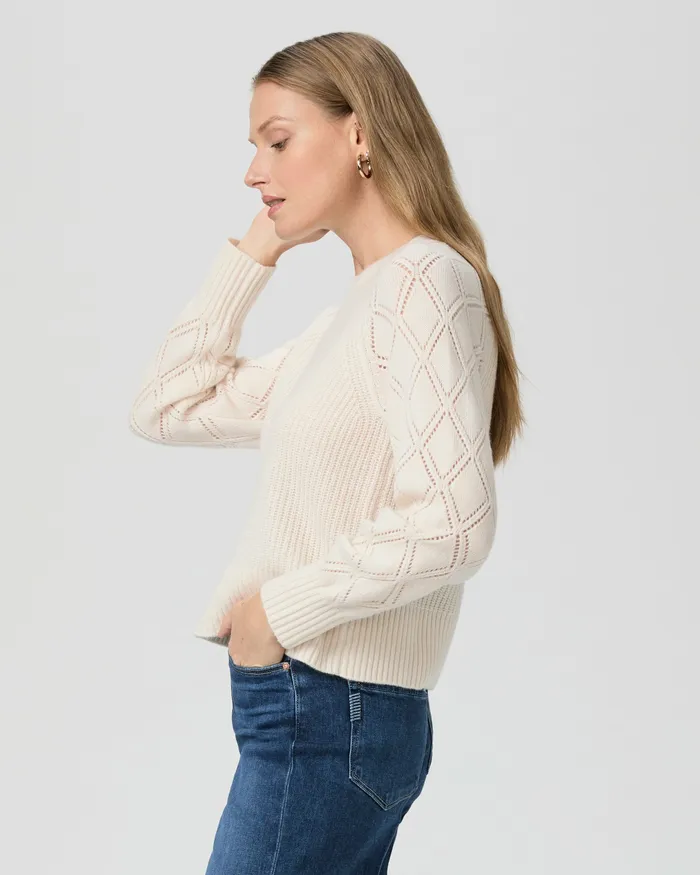 Sweaters and Sweatshirts PAIGE Women Monserrat Sweater 8211 Ivory Cashmere