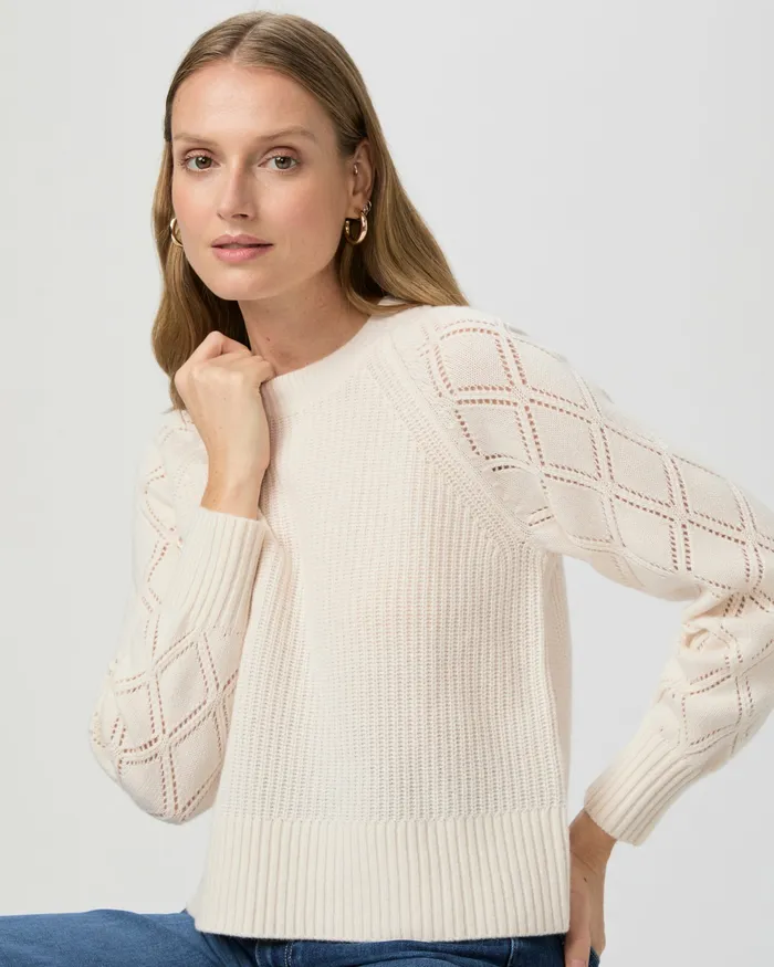 Sweaters and Sweatshirts PAIGE Women Monserrat Sweater 8211 Ivory Cashmere