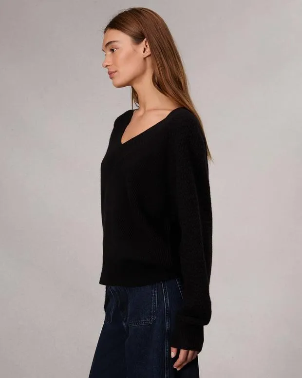 Sweaters and Sweatshirts rag and bone Women Kaylee Cashmere Sweater BlackHeather GreyIvory