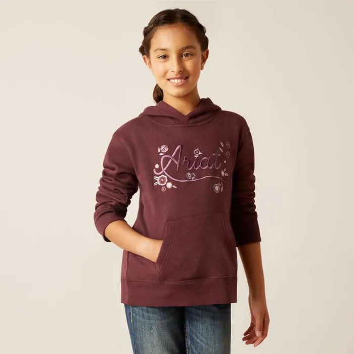 Sweatshirts and Hoodies Kids Ariat Flora Hoodie Clove Brown