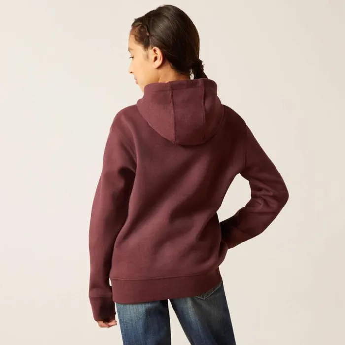 Sweatshirts and Hoodies Kids Ariat Flora Hoodie Clove Brown Sweatshirts and Hoodies Kids Ariat Flora Hoodie Clove Brown