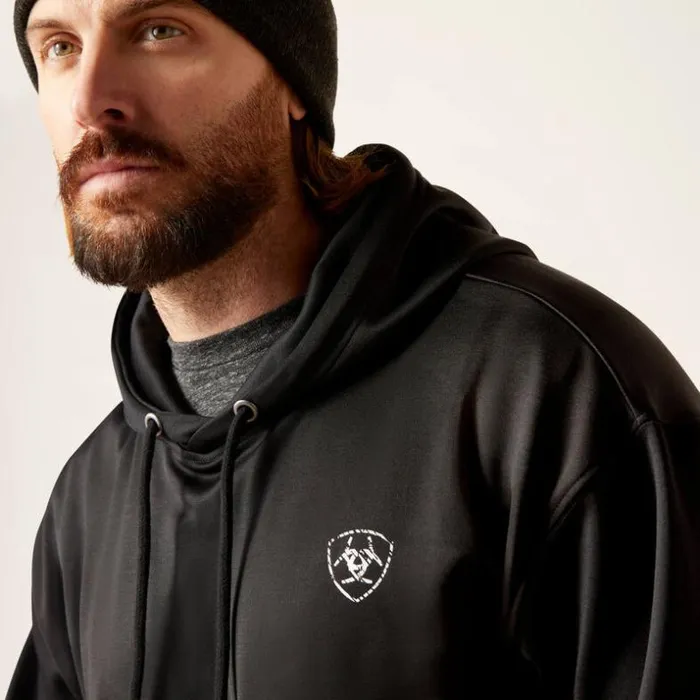 Sweatshirts and Hoodies Men Ariat Logo Tek Fleece Hoodie Black