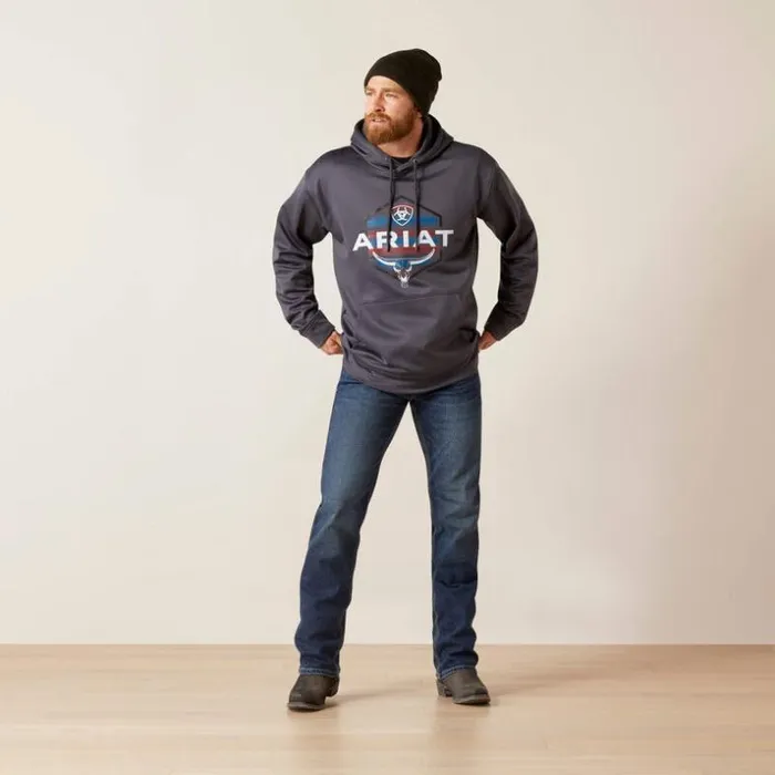 Sweatshirts and Hoodies Men Ariat Logo Tek Fleece Hoodie Odyssey Gray Heather Sweatshirts and Hoodies Men Ariat Logo Tek Fleece Hoodie Odyssey Gray Heather