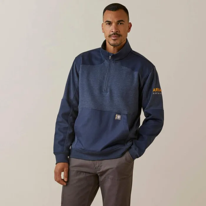 Sweatshirts and Hoodies Men Ariat Rebar Workman Duracanvas 14 Zip Sweatshirt Navy Heather Navy Sweatshirts and Hoodies Men Ariat Rebar Workman Duracanvas 14 Zip Sweatshirt Navy Heather Navy