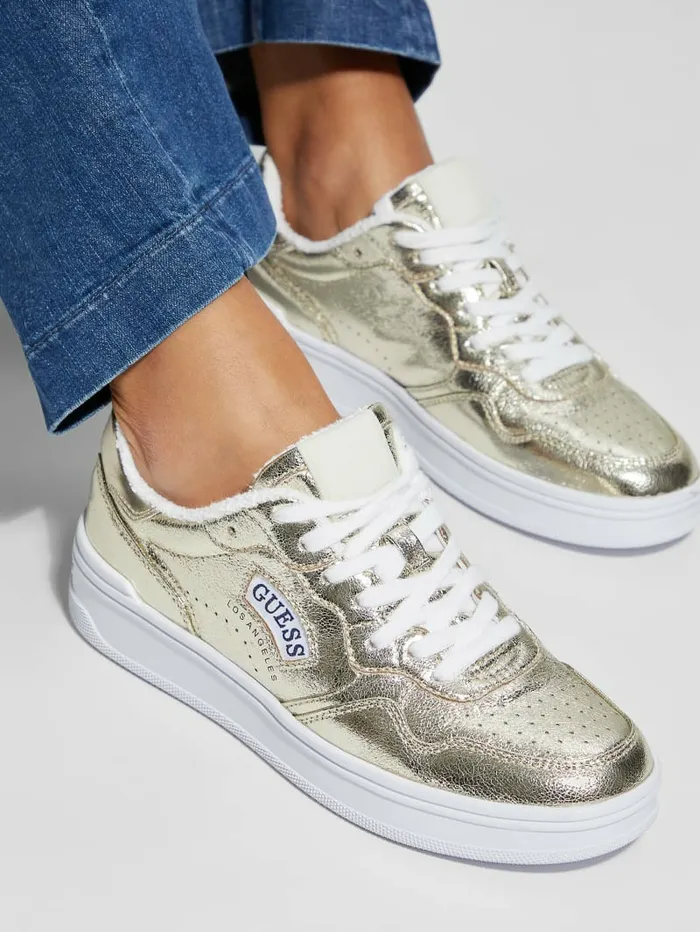Sybela LowTop Sneakers Gold Women Sneakers GUESS Sybela LowTop Sneakers Gold Women Sneakers GUESS
