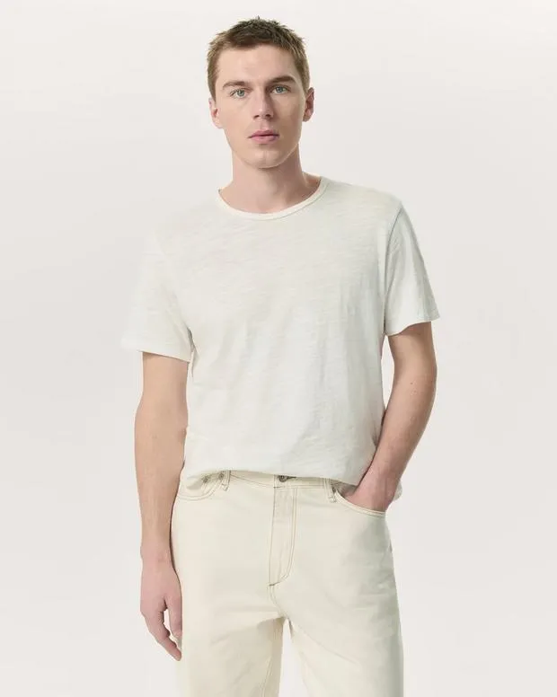 TShirts and Henleys Men rag and bone Classic Flame Tee WhiteDeep NavyJet Black