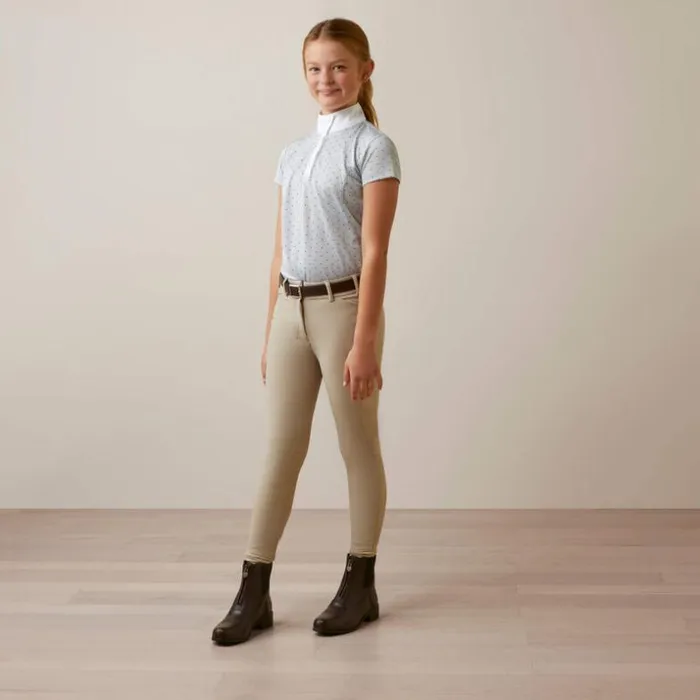 TShirts and Polos Kids Ariat Aptos Show Shirt Pearl Grey Dot