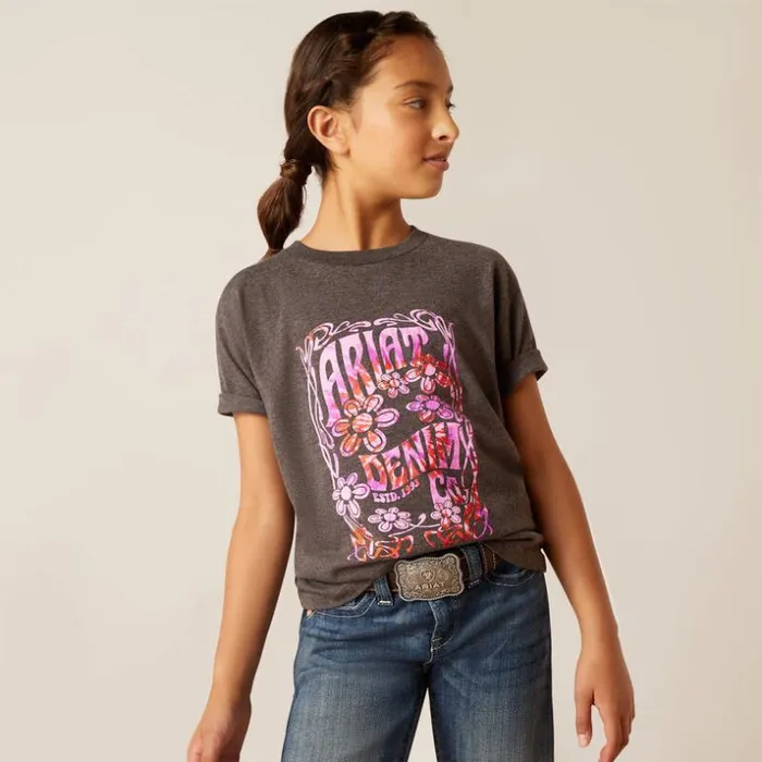 TShirts and Polos Kids Ariat Ariat Presents TShirt Charcoal Heather