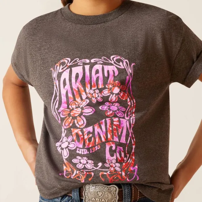 TShirts and Polos Kids Ariat Ariat Presents TShirt Charcoal Heather