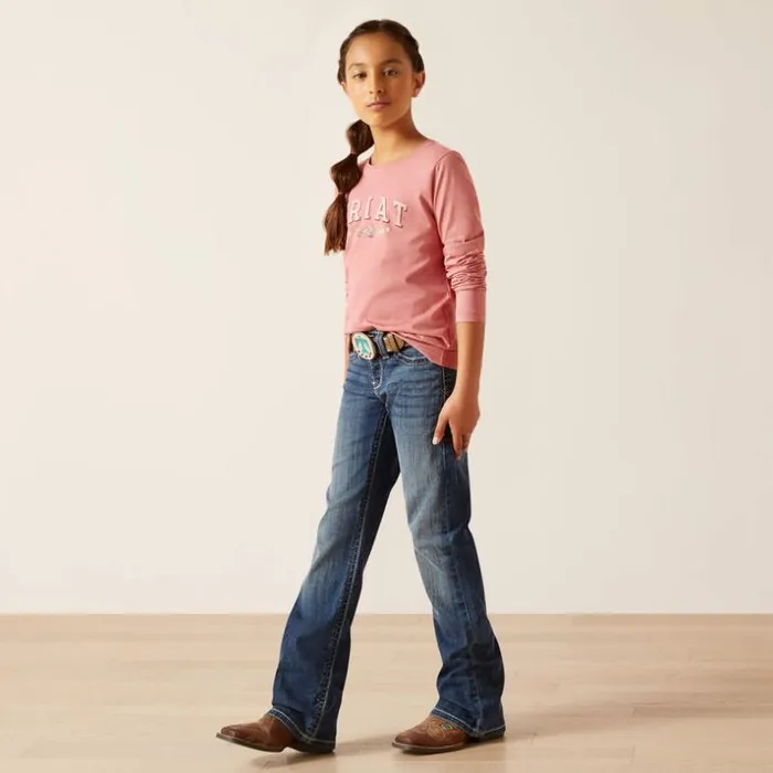 TShirts and Polos Kids Ariat Flora Shirt Dusty Rose