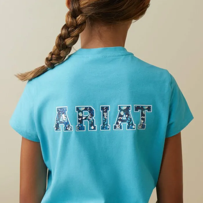 TShirts and Polos Kids Ariat Varsity Camo TShirt Maui Blue TShirts and Polos Kids Ariat Varsity Camo TShirt Maui Blue