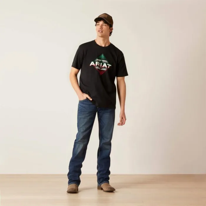 TShirts and Polos Men Ariat Ariat Durango Diamond TShirt Black