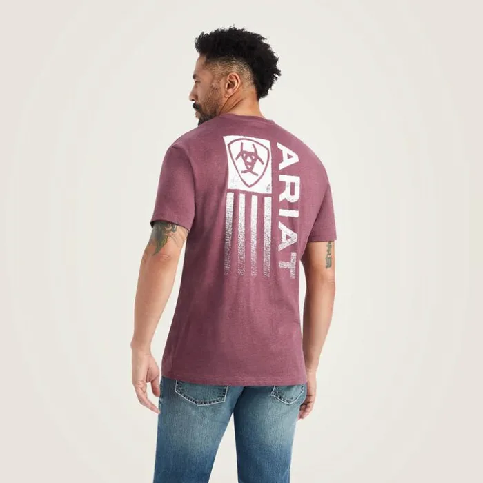 TShirts and Polos Men Ariat Ariat Minimalist TShirt Burgundy Heather