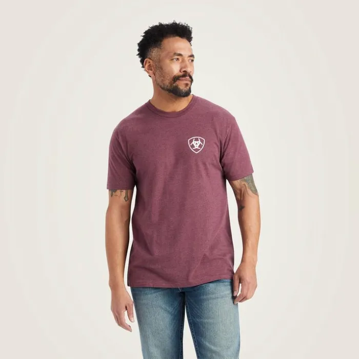TShirts and Polos Men Ariat Ariat Minimalist TShirt Burgundy Heather TShirts and Polos Men Ariat Ariat Minimalist TShirt Burgundy Heather