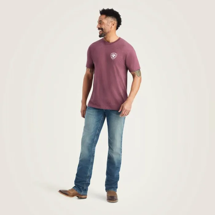 TShirts and Polos Men Ariat Ariat Minimalist TShirt Burgundy Heather TShirts and Polos Men Ariat Ariat Minimalist TShirt Burgundy Heather