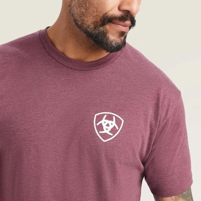 TShirts and Polos Men Ariat Ariat Minimalist TShirt Burgundy Heather TShirts and Polos Men Ariat Ariat Minimalist TShirt Burgundy Heather