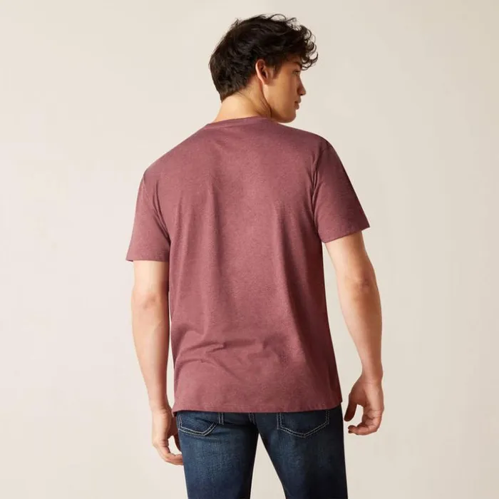 TShirts and Polos Men Ariat Ariat Simple Geo Diamond TShirt Burgundy Heather TShirts and Polos Men Ariat Ariat Simple Geo Diamond TShirt Burgundy Heather
