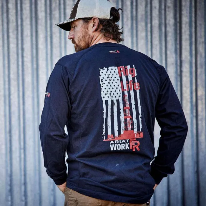 TShirts and Polos Men Ariat FR Air Rig Life Graphic TShirt Black TShirts and Polos Men Ariat FR Air Rig Life Graphic TShirt Black