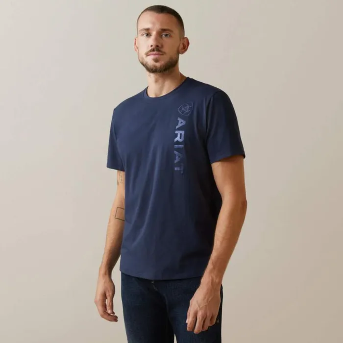 TShirts and Polos Men Ariat Vertical Logo TShirt Navy
