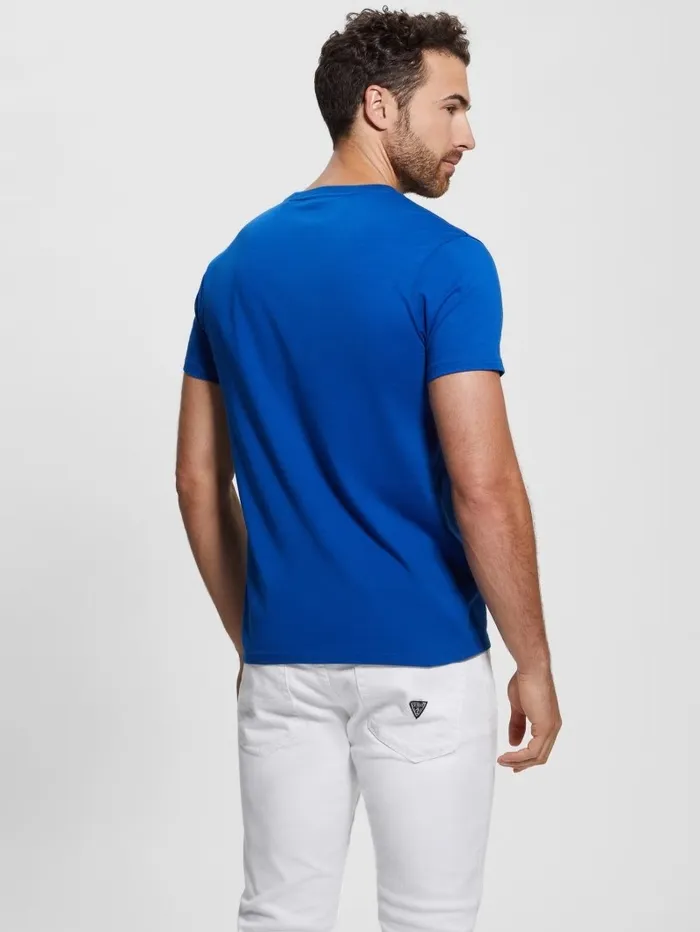 TShirts and Tanks GUESS Men Eco Embroidered Logo Tee Blue Maya TShirts and Tanks GUESS Men Eco Embroidered Logo Tee Blue Maya